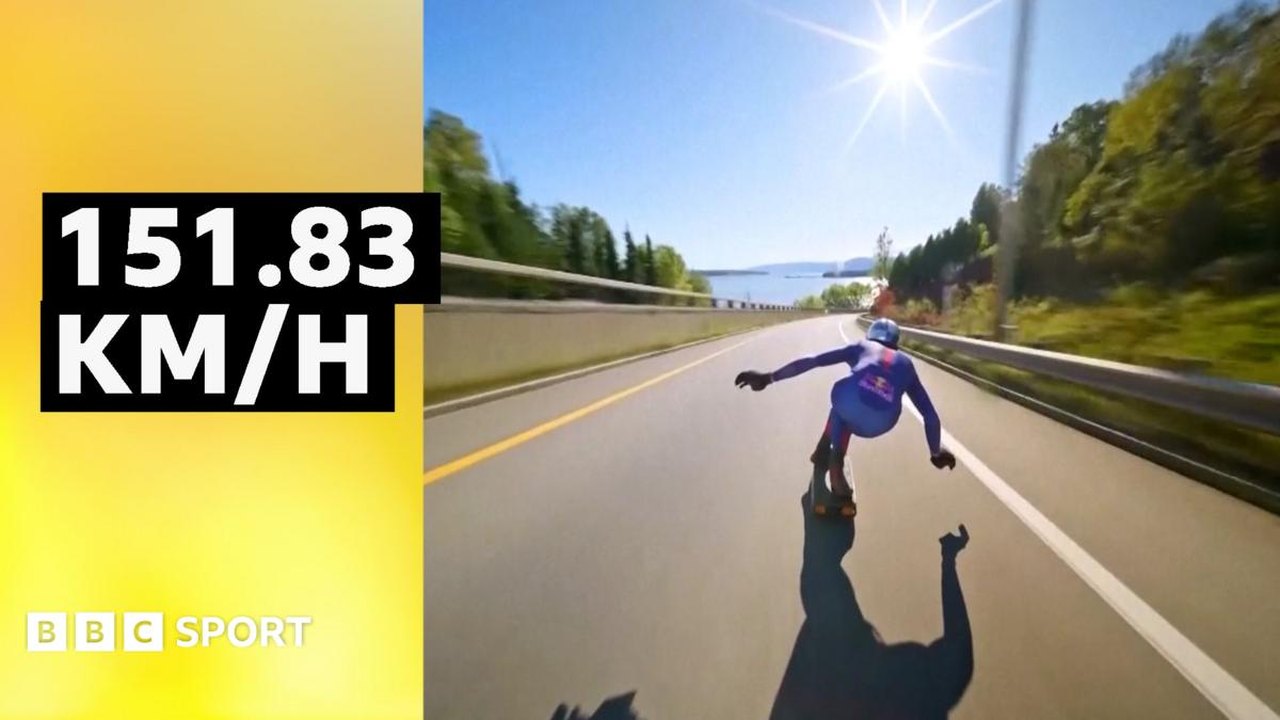 AI-generated conceptual illustration for Spanish Skater Sets New World Speed Record at 151.83 km/h