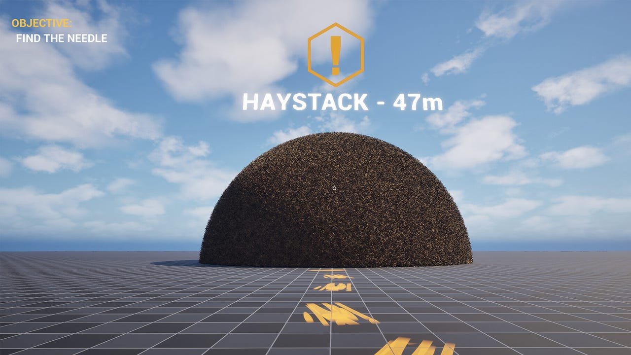 AI-generated conceptual illustration for Developer of Upcoming 'Needle in a Haystack' Simulator Mocks Wave of Clones