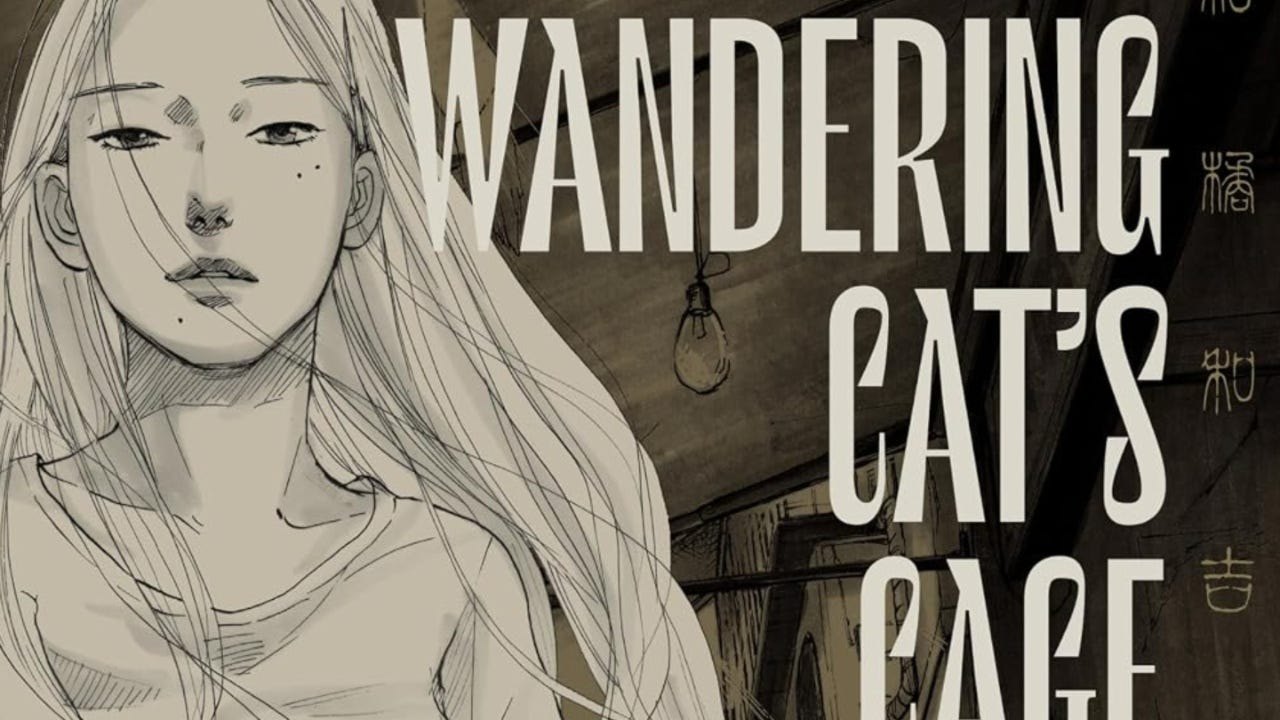 AI-generated conceptual illustration for Akane Torikai’s Dystopian Shojo Manga 'Wandering Cat's Cage' Released via Takumigraphics